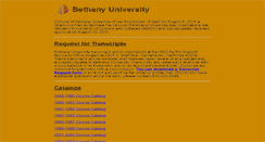 Desktop Screenshot of bethany.edu