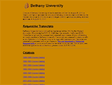Tablet Screenshot of bethany.edu